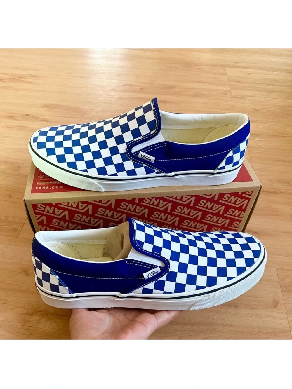 Vans Classic Slip-On
'Checkerboard - Beacon Blue' Women 13.0 US Mens 11.5 US - Picture 2 of 10